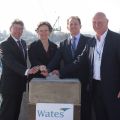 From left to right - Andy Wates, Director of Wates Group; Prof Irene Tracey, Vice-Chancellor of the 쿪; Sir Nigel Wilson, Group Executive of Legal and General; and Mark Tant, Managing Director for Wates